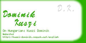 dominik kuszi business card